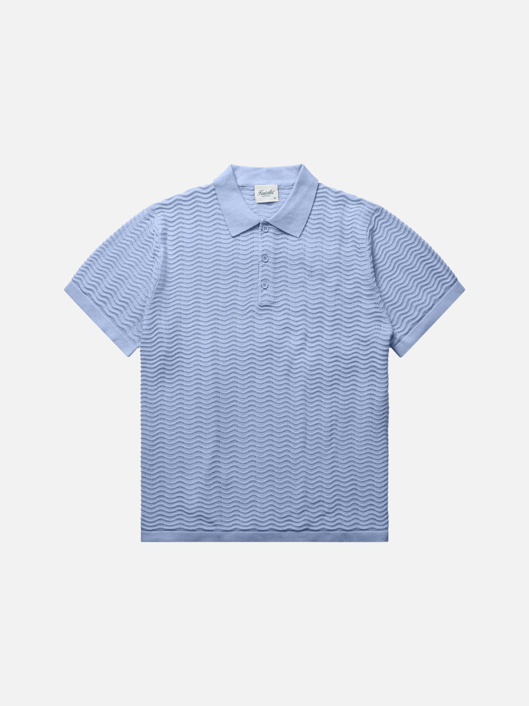 Polo en maille ondulée